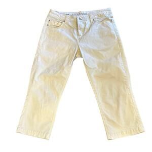 Liverpool Jeans Michelle Capri Jeans in Buttercream Womens 6/28 with 20.5 inseam